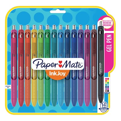Paper Mate InkJoy Retractable Gel Pens, Fine Point, Assorted Ink, 14/Pack (1988991)