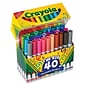 Crayola The Big 40 Washable Markers, Conical Tip, Assorted Ink, 40/Pack (587858)