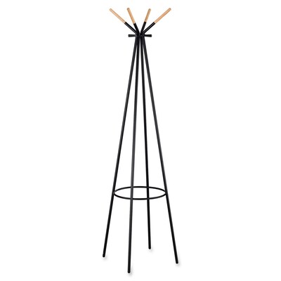 Safco Family Floor Steel Coat Rack, Black (4256BL)