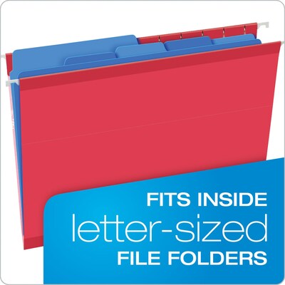 Pendaflex Divide it Up Recycled File Folder, 1/3-Cut Tab, Assorted, Letter Size, Assorted Colors, 12/Pack (10773)
