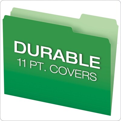 Pendaflex Recycled File Folder, 1/3-Cut Tab, Assorted, Letter Size, Multicolor, 50/Box (54460EE)