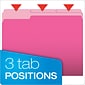 PendaFlex® Two-Tone Color File Folders, Letter size, Pink, 100/pack