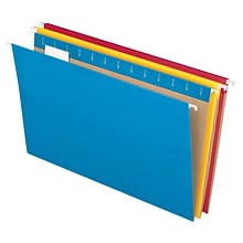 Pendaflex Hanging File Folders, 1/5 Tab, Legal, Assorted Colors, 25/Box (ESS81632)
