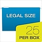 Pendaflex Hanging File Folders, 1/5 Tab, Legal, Assorted Colors, 25/Box (ESS81632)