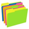 Pendaflex Glow Twisted 3-Tab File Folder, Letter Size, Multicolor, 12/Pack (40526)