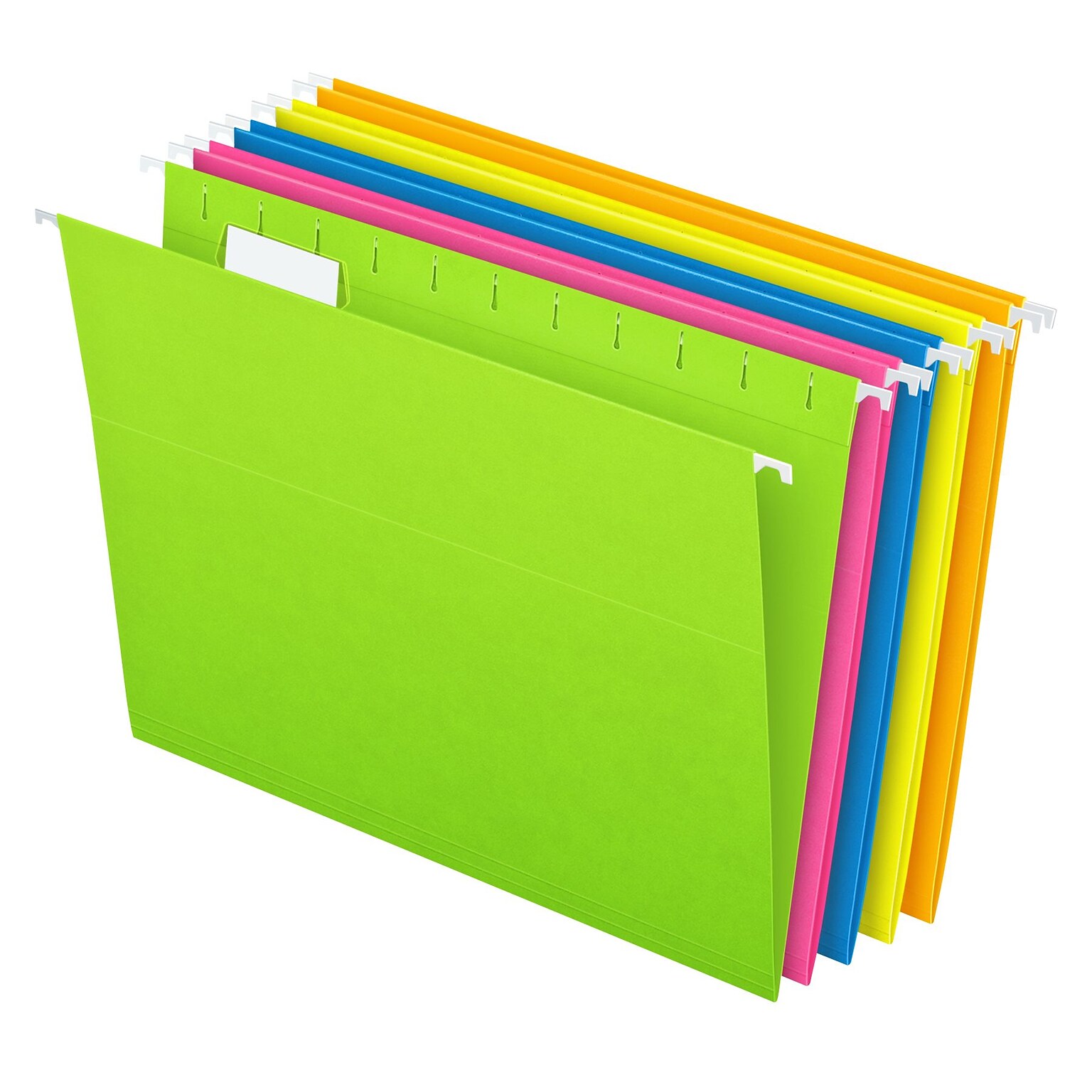 Pendaflex Glow 5-Tab Hanging File Folders, Letter Size, Multicolor, 25/Box (81672)