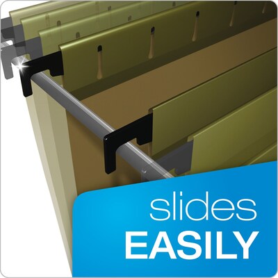 Pendaflex SureHook® 5-Tab Hanging File Folders, Letter Size, Green, 20/Box (6152 1/5)