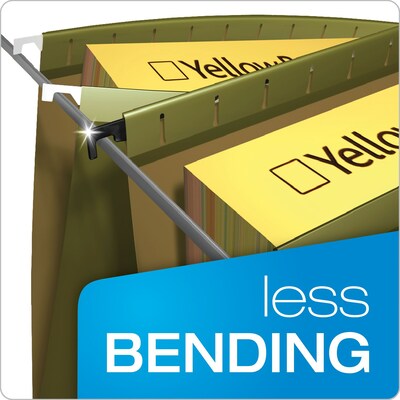 Pendaflex SureHook® 5-Tab Hanging File Folders, Letter Size, Green, 20/Box (6152 1/5)