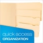 Pendaflex® Divide It Up® 4-Tab File Folder, Letter Size, Manila, 24/Pack (10770)