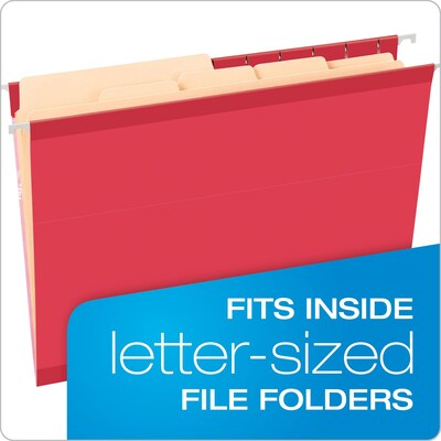 Pendaflex Recycled File Folder, 1/3-Cut Tab, Assorted, Letter Size, Manila, 24/Pack (10770)