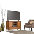 Simpli Home Warm Shaker Wooden TV Stand; Honey Brown
