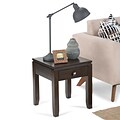 Simpli Home Cosmopolitan 20H x 20W x 18 1/2L Solid Wood End Table; Coffee Brown