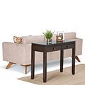 Simpli Home Cosmopolitan 29 1/2H x 38W x 15L Solid Wood Console Table; Coffee Brown