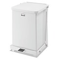 Rubbermaid Step-On Can, 7 Gallon with Plastic Liner,White (ST7EPLWH)