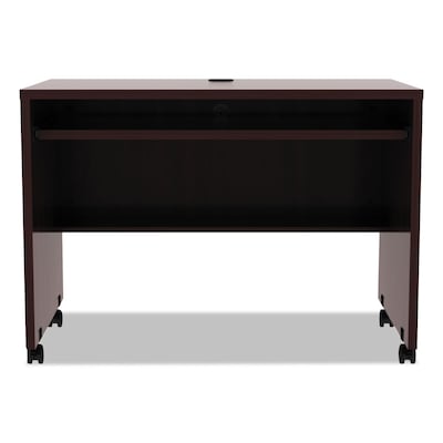 Alera® Valencia Mobile Workstation Desk, Mahogany