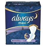 Always® Maxi Pads with Wings, Extra Heavy Overnight, 20/Pack, 6 Packs/Carton