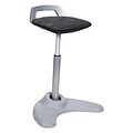 Alera® Sit to Stand Perch Stool, Black with Silver Base