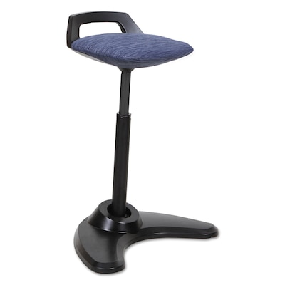Alera® Sit to Stand Perch Stool, Blue with Black Base