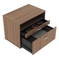 Alera® Open Office Series Low File Cabinet Credenza, 29 1/2×19 1/8×22 7/8,Modern Walnut