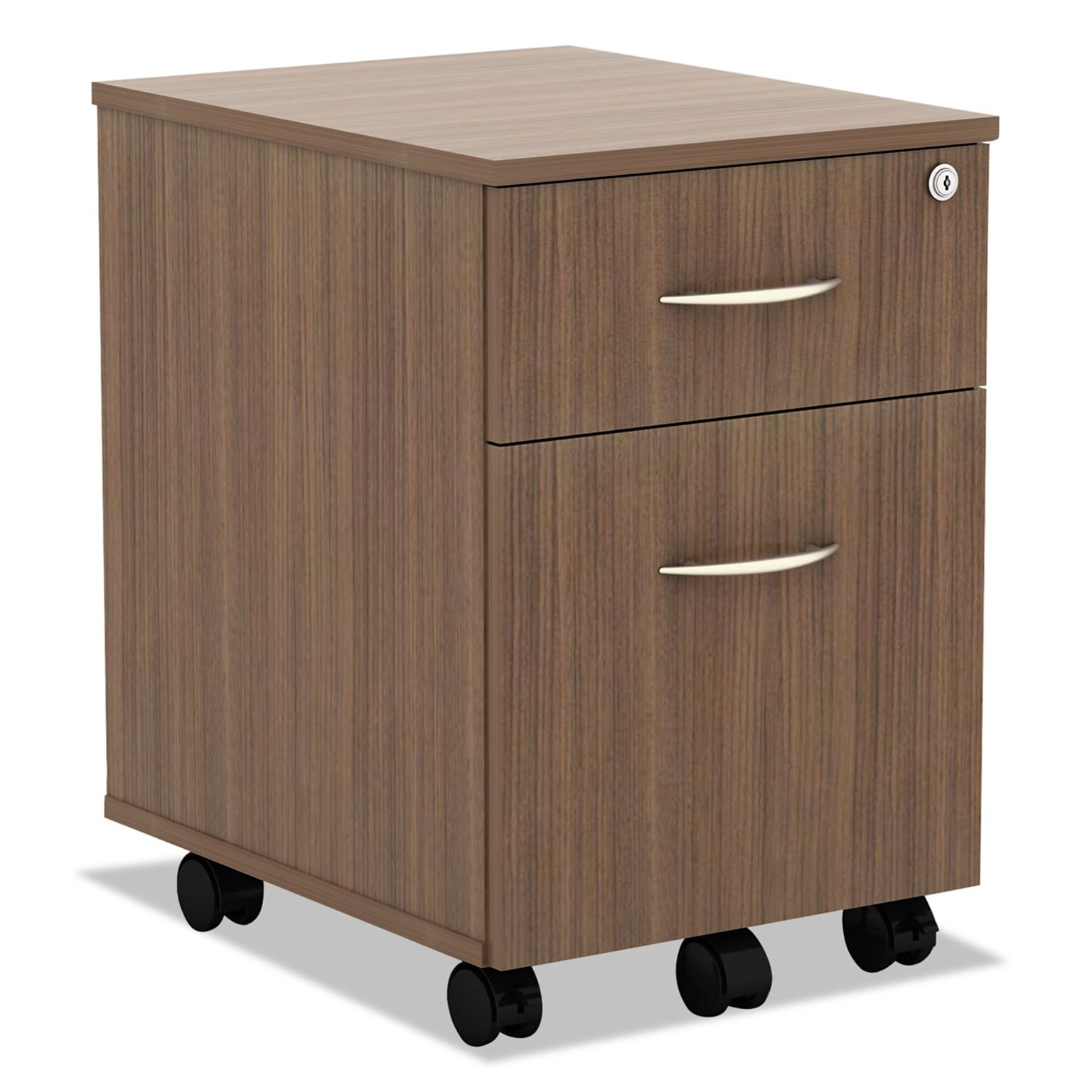 Alera Valencia Series Mobile Box/File Pedestal, 14.75 x 19.13 x 22.88, Modern Walnut (ALEVABFWA)