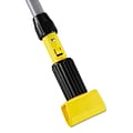Rubbermaid Commercial Products Gripper Aluminum Mop Handle, 1 1/8 Dia x 60, Gray/Yellow (FGH226000000)