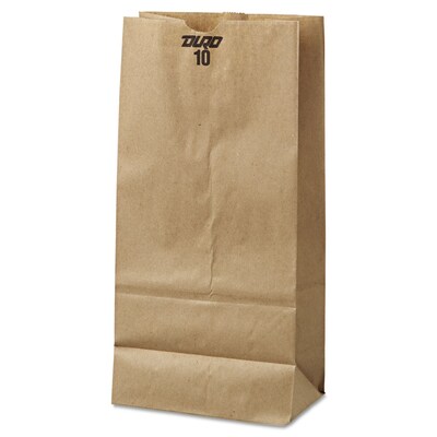 Standard Brown Kraft Paper Grocery Bags; Capacity 10 lbs., 500/PK