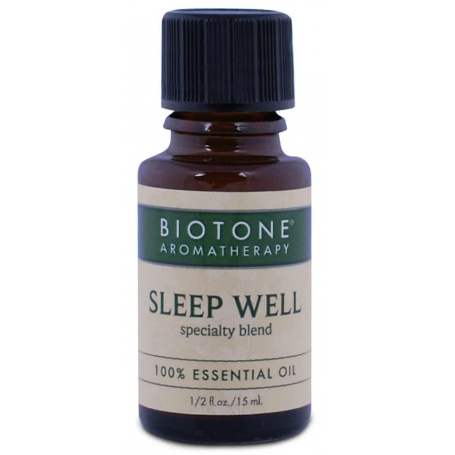 Biotone Essential Oils, Sleep Well, Woodsy Scent, 1/2 oz Bottle (BAEOSLEHZ)