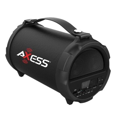 Axess® Indoor/Outdoor HIFI Bluetooth Speaker with 4 Subwoofer/Vibrating Disk, Black (SPBT1037)