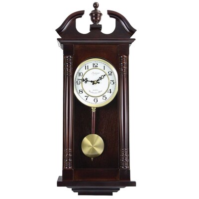 Bedford Analog 27 1/2 Cherry Oak Classic Chiming Wall Clock (BED-1912)