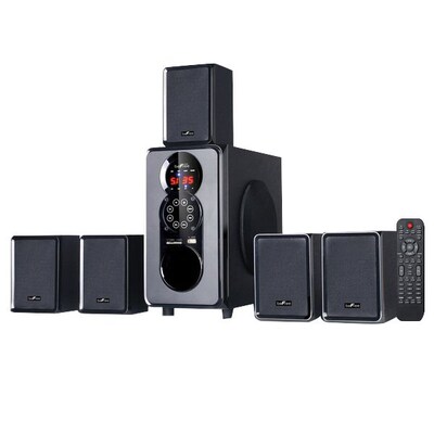 BeFree Sound 45 W 5.1 Channel Surround Sound Bluetooth Speaker System, Black (BFS455)