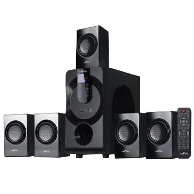 BeFree Sound 80 W 5.1 Channel Surround Sound Bluetooth Speaker System, Black (BFS460)