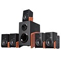 BeFree Sound 90 W 5.1 Channel Surround Sound Bluetooth Speaker System, Wood (BFS-475W)