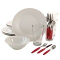 Gibson Home Delightful Dining 24 Piece Dinnerware Combo Set, White (92586.24)