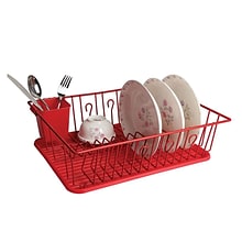 Mega Chef 17 1/2 Dish Rack, Red (93596407M)