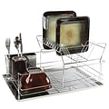 Mega Chef 15 1/2 Stainless Iron Shelf Dish Rack, Chrome Plated (94396414M)