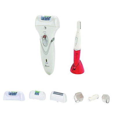 Pursonic® Epilator and Personal Groomer Combo Pack, Red/White (FE100)