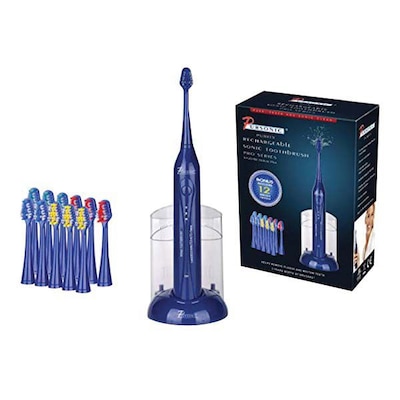 Pursonic® S420 High Power Rechargeable Sonic Toothbrush with 12 Brush Heads/Storage Charger, Blue (S420BE)