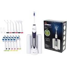 Pursonic® S520 Rechargeable Sonic Toothbrush with 12 Brush Heads, White (S520WH)