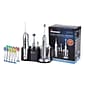 Pursonic® S625 Rechargeable Sonic Toothbrush and Rechargeable Water Flosser with 12 Brush Heads, Silver (S625)