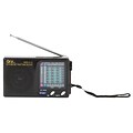 QFX® R-10 AM/FM/MW/SW1-7 Portable Pocket Radio, Black