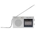 QFX® R-10 AM/FM/SW 1-7 Personal Radio, Silver