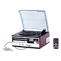 Techplay 3-Speed Retro Classic Turntable with CD Player, Wood (ODC26WD)