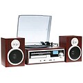 Techplay 3-Speed Turntable with CD/MP3/Cassette/SD Card/USB Player, Wood (ODC28SPK-WD)