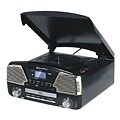 Techplay 3-Speed Turntable with Programmable MP3/CD Player, Black (ODC35-BK)