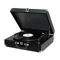 Techplay 3-Speed Portable Suitcase Turntable with PC Link, Black (ODC5E)