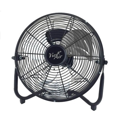 Vie Air 21 3-Speed Oscillating Floor Fan, Black (MEGA-VA18)