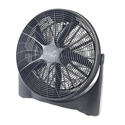 Vie Air 22 3-Speed Oscillating Floor Fan, Black (MEGA-VA20TBF)