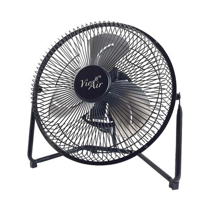 Vie Air 11.5 3-Speed Oscillating Floor Fan, Black (91596362M)