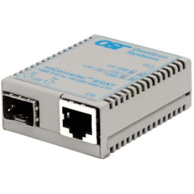 Omnitron miConverter S/GXT 1639-0-1 10/100/1000Base-T Copper to 1000Base-X Fiber Media Converter