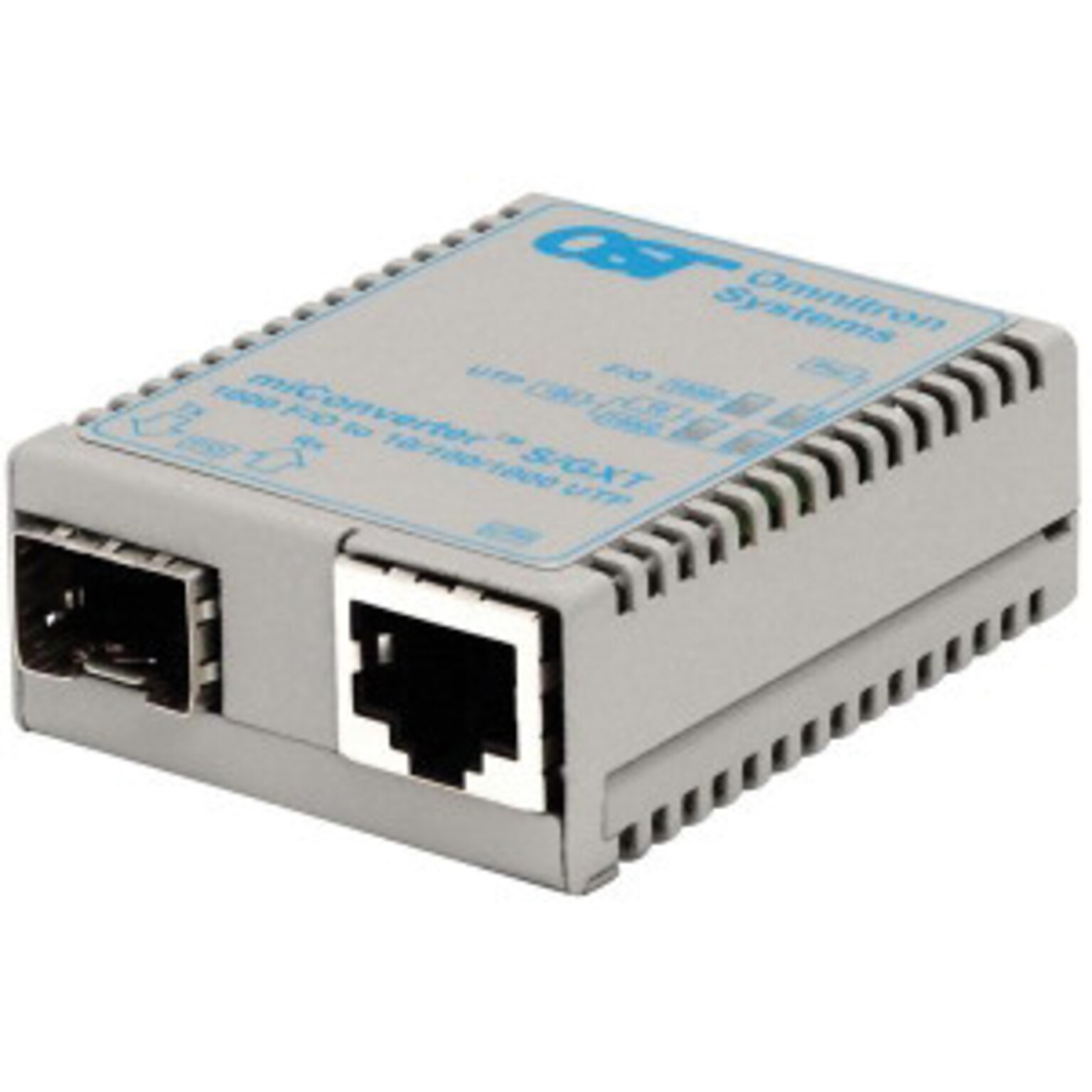 Omnitron miConverter S/GXT 1639-0-1 10/100/1000Base-T Copper to 1000Base-X Fiber Media Converter